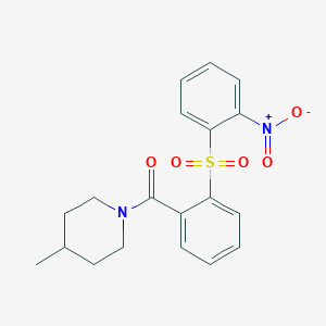 (4-Methylpiperidin-1-yl)-[2-(2-nitrophenyl)sulfonylphenyl]methanone