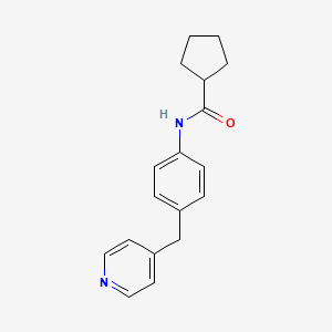 N-[4-(4-pyridinylmethyl)phenyl]cyclopentanecarboxamide