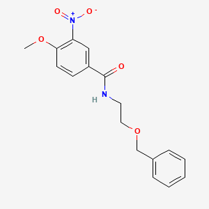 molecular formula C17H18N2O5 B5271754 N-[2-(benzyloxy)ethyl]-4-methoxy-3-nitrobenzamide 