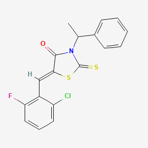 5-(2-chloro-6-fluorobenzylidene)-3-(1-phenylethyl)-2-thioxo-1,3-thiazolidin-4-one