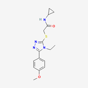 N-cyclopropyl-2-{[4-ethyl-5-(4-methoxyphenyl)-4H-1,2,4-triazol-3-yl]sulfanyl}acetamide