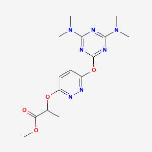 Methyl 2-[(6-{[4,6-bis(dimethylamino)-1,3,5-triazin-2-yl]oxy}pyridazin-3-yl)oxy]propanoate