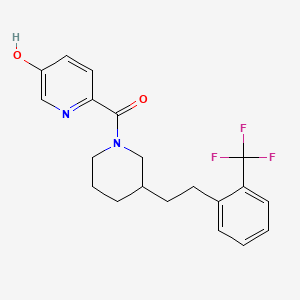 6-[(3-{2-[2-(trifluoromethyl)phenyl]ethyl}-1-piperidinyl)carbonyl]-3-pyridinol