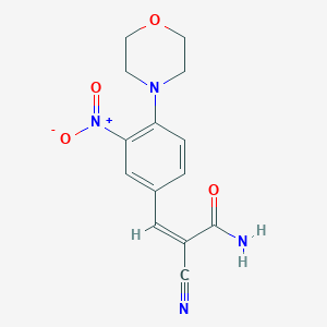 2-cyano-3-[4-(4-morpholinyl)-3-nitrophenyl]acrylamide