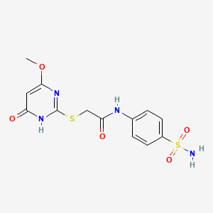 2-[(4-methoxy-6-oxo-1,6-dihydropyrimidin-2-yl)sulfanyl]-N-(4-sulfamoylphenyl)acetamide