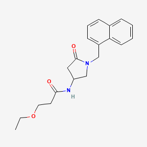 3-ethoxy-N-[1-(1-naphthylmethyl)-5-oxopyrrolidin-3-yl]propanamide