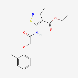 ETHYL 3-METHYL-5-{[2-(2-METHYLPHENOXY)ACETYL]AMINO}-4-ISOTHIAZOLECARBOXYLATE