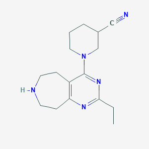 1-(2-ethyl-6,7,8,9-tetrahydro-5H-pyrimido[4,5-d]azepin-4-yl)piperidine-3-carbonitrile