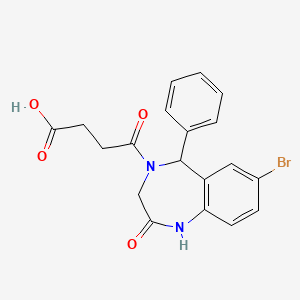 molecular formula C19H17BrN2O4 B5271923 4-(7-bromo-2-oxo-5-phenyl-1,2,3,5-tetrahydro-4H-1,4-benzodiazepin-4-yl)-4-oxobutanoic acid 