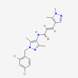 (E)-N-[1-(2,4-DICHLOROBENZYL)-3,5-DIMETHYL-1H-PYRAZOL-4-YL]-3-(1,5-DIMETHYL-1H-PYRAZOL-4-YL)-2-PROPENAMIDE