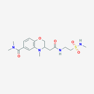 N,N,4-trimethyl-3-[2-({2-[(methylamino)sulfonyl]ethyl}amino)-2-oxoethyl]-3,4-dihydro-2H-1,4-benzoxazine-6-carboxamide