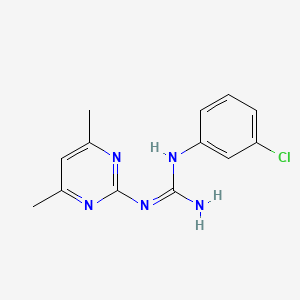 molecular formula C13H14ClN5 B5271932 1-(3-chlorophenyl)-3-(4,6-dimethylpyrimidin-2-yl)guanidine 