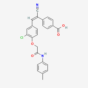 4-[(E)-2-[3-chloro-4-[2-(4-methylanilino)-2-oxoethoxy]phenyl]-1-cyanoethenyl]benzoic acid