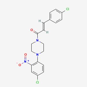 1-(4-chloro-2-nitrophenyl)-4-[3-(4-chlorophenyl)acryloyl]piperazine