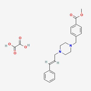 molecular formula C24H28N2O6 B5271957 methyl 4-[[4-[(E)-3-phenylprop-2-enyl]piperazin-1-yl]methyl]benzoate;oxalic acid 