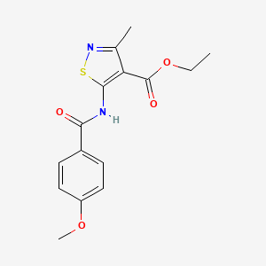 ethyl 5-[(4-methoxybenzoyl)amino]-3-methyl-4-isothiazolecarboxylate