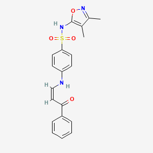 N-(3,4-dimethyl-5-isoxazolyl)-4-[(3-oxo-3-phenyl-1-propen-1-yl)amino]benzenesulfonamide