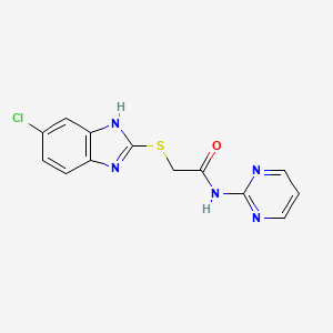 2-[(5-chloro-1H-benzimidazol-2-yl)thio]-N-2-pyrimidinylacetamide