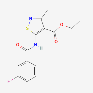 ethyl 5-[(3-fluorobenzoyl)amino]-3-methyl-4-isothiazolecarboxylate