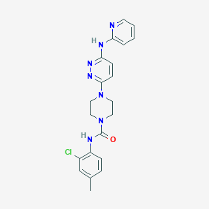 N-(2-chloro-4-methylphenyl)-4-[6-(2-pyridinylamino)-3-pyridazinyl]-1-piperazinecarboxamide