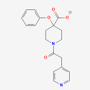 4-phenoxy-1-(pyridin-4-ylacetyl)piperidine-4-carboxylic acid