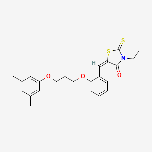 molecular formula C23H25NO3S2 B5272079 5-{2-[3-(3,5-dimethylphenoxy)propoxy]benzylidene}-3-ethyl-2-thioxo-1,3-thiazolidin-4-one 