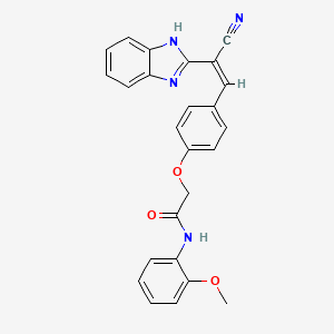 2-{4-[2-(1H-benzimidazol-2-yl)-2-cyanovinyl]phenoxy}-N-(2-methoxyphenyl)acetamide