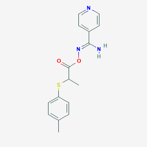 [(Z)-[amino(pyridin-4-yl)methylidene]amino] 2-(4-methylphenyl)sulfanylpropanoate