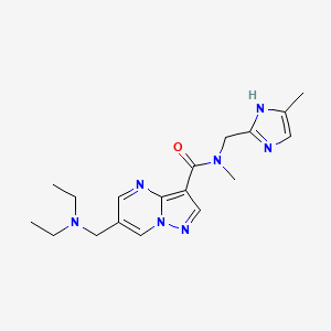 6-[(diethylamino)methyl]-N-methyl-N-[(4-methyl-1H-imidazol-2-yl)methyl]pyrazolo[1,5-a]pyrimidine-3-carboxamide