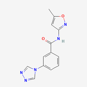 molecular formula C13H11N5O2 B5272104 N-(5-methyl-3-isoxazolyl)-3-(4H-1,2,4-triazol-4-yl)benzamide 