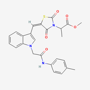 methyl 2-{(5E)-5-[(1-{2-[(4-methylphenyl)amino]-2-oxoethyl}-1H-indol-3-yl)methylidene]-2,4-dioxo-1,3-thiazolidin-3-yl}propanoate