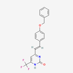 molecular formula C20H15F3N2O2 B5272157 4-{2-[4-(benzyloxy)phenyl]vinyl}-6-(trifluoromethyl)-2(1H)-pyrimidinone 