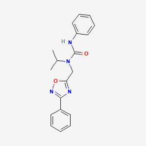 3-Phenyl-1-[(3-phenyl-1,2,4-oxadiazol-5-yl)methyl]-1-propan-2-ylurea