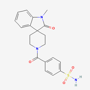 molecular formula C20H21N3O4S B5272166 4-[(1-methyl-2-oxo-1,2-dihydro-1'H-spiro[indole-3,4'-piperidin]-1'-yl)carbonyl]benzenesulfonamide 