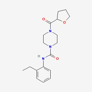 N-(2-ethylphenyl)-4-(oxolane-2-carbonyl)piperazine-1-carboxamide