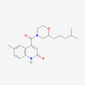 6-methyl-4-{[2-(4-methylpentyl)-4-morpholinyl]carbonyl}-2(1H)-quinolinone