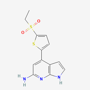 4-[5-(ethylsulfonyl)-2-thienyl]-1H-pyrrolo[2,3-b]pyridin-6-amine