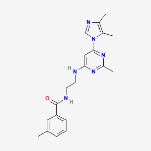 N-(2-{[6-(4,5-dimethyl-1H-imidazol-1-yl)-2-methyl-4-pyrimidinyl]amino}ethyl)-3-methylbenzamide