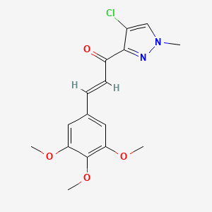 (E)-1-(4-CHLORO-1-METHYL-1H-PYRAZOL-3-YL)-3-(3,4,5-TRIMETHOXYPHENYL)-2-PROPEN-1-ONE