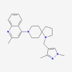 4-{1-[(1,3-dimethyl-1H-pyrazol-4-yl)methyl]-1,8-diazaspiro[4.5]dec-8-yl}-2-methylquinoline