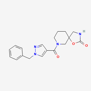 9-(1-Benzylpyrazole-4-carbonyl)-1-oxa-3,9-diazaspiro[4.5]decan-2-one