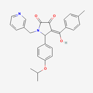 3-hydroxy-5-(4-isopropoxyphenyl)-4-(4-methylbenzoyl)-1-(3-pyridinylmethyl)-1,5-dihydro-2H-pyrrol-2-one