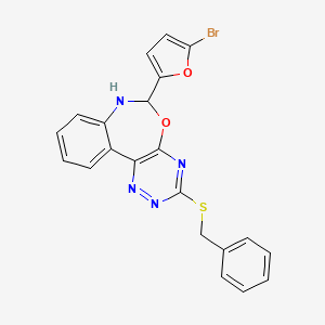 3-Benzylsulfanyl-6-(5-bromofuran-2-yl)-6,7-dihydro-[1,2,4]triazino[5,6-d][3,1]benzoxazepine