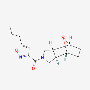 (1R*,2R*,6S*,7S*)-4-[(5-propyl-3-isoxazolyl)carbonyl]-10-oxa-4-azatricyclo[5.2.1.0~2,6~]decane