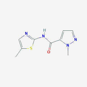 molecular formula C9H10N4OS B5272361 1-METHYL-N-(5-METHYL-13-THIAZOL-2-YL)-1H-PYRAZOLE-5-CARBOXAMIDE 