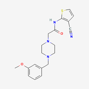 N-(3-CYANOTHIOPHEN-2-YL)-2-{4-[(3-METHOXYPHENYL)METHYL]PIPERAZIN-1-YL}ACETAMIDE