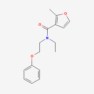 molecular formula C16H19NO3 B5272383 N-ethyl-2-methyl-N-(2-phenoxyethyl)-3-furamide 