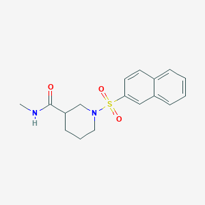 molecular formula C17H20N2O3S B5272391 N-methyl-1-(2-naphthylsulfonyl)-3-piperidinecarboxamide 