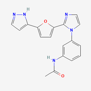 N-(3-{2-[5-(1H-pyrazol-3-yl)-2-furyl]-1H-imidazol-1-yl}phenyl)acetamide