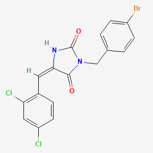 (5E)-3-(4-bromobenzyl)-5-(2,4-dichlorobenzylidene)imidazolidine-2,4-dione